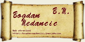 Bogdan Medančić vizit kartica